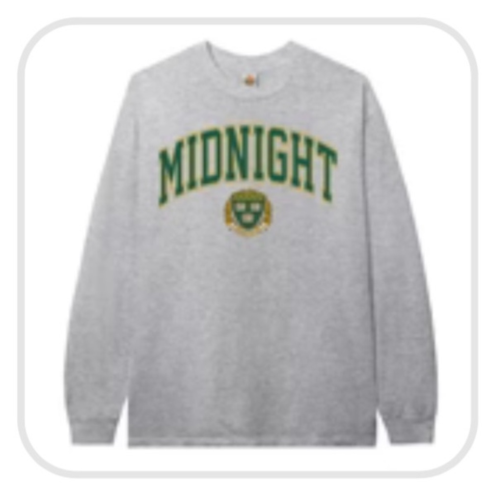 MIDNIGHT ORGANIC SEAL LONG SLEEVE
LARGE / HEATHER GREY